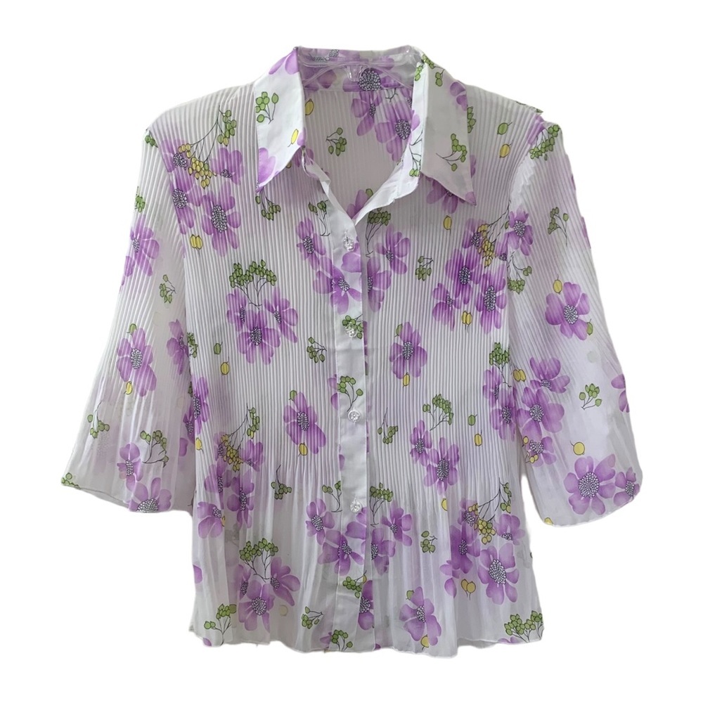Vintage Medium Floral Handmade Blouse